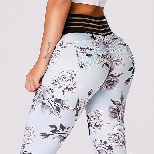 Floral Pocket Push Up Leggings