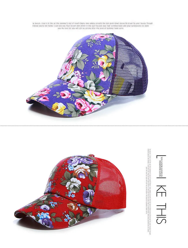 Flower Baseball Adjustable Hat