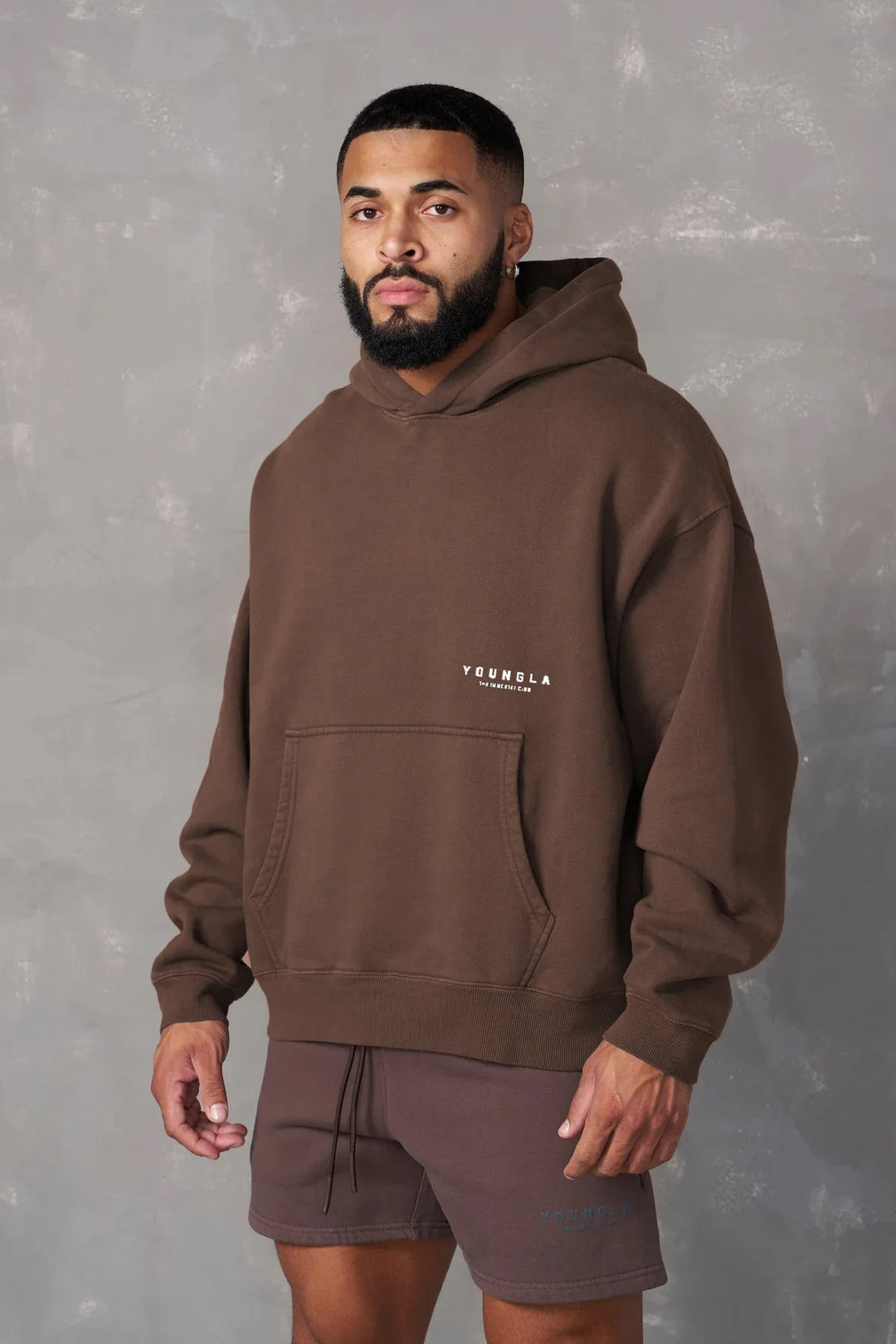 Sudadera con capucha de gran tamaño para hombre YOUNGLA