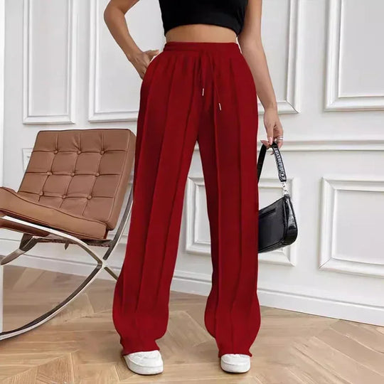 Women’s High Waist Streetwear Sweatpants – Wide-Leg Loose Fit Joggers for Casual & Sport