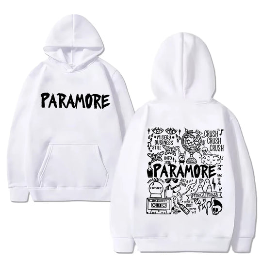 Paramore Band Graffiti Art Tour Album Hoodie Men Women Retro Street Wear Regardless Gender Fleece Hoodie Long Sleeve Sweatshirt