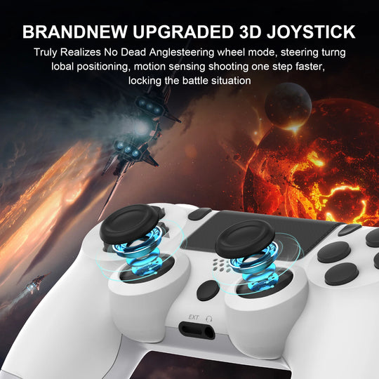 Wireless Controller Bluetooth No Delay Gamepad For PS4 PS3 Console PC Joysticks Six-axis Dual Vibration With Touchpad