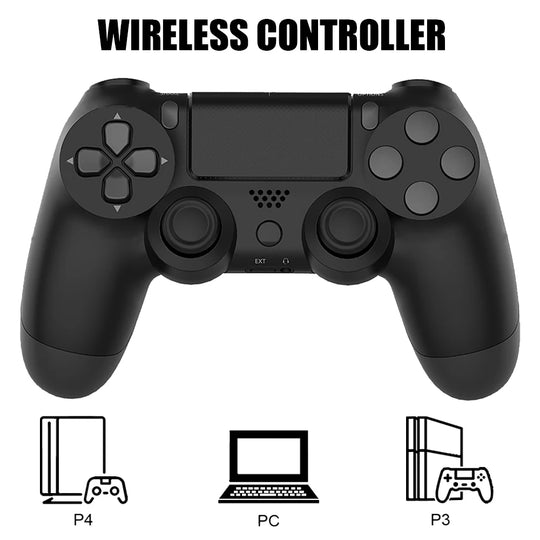 Wireless Controller Bluetooth No Delay Gamepad For PS4 PS3 Console PC Joysticks Six-axis Dual Vibration With Touchpad