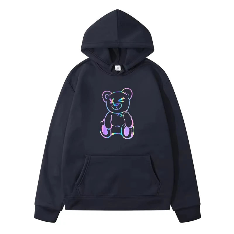 Bear Printed Clothing New in Sweatshirts Essentials Hoodie Sweatshirt Casual Y2k Clothes Winter Sweater Fashion