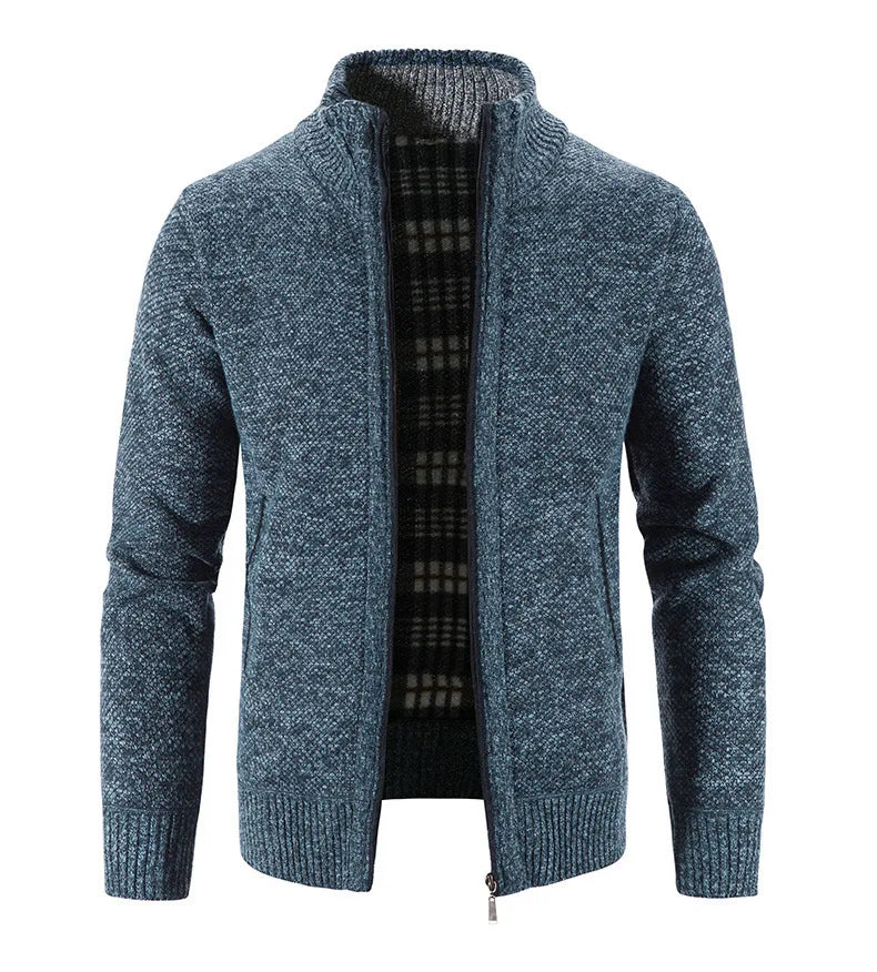 Knitted Sweater Casual Fleece Cardigan Men Sweaters Coats