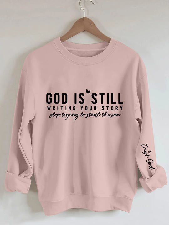 New Design God & You Story Letter Graphic Print Women's Sweatshirts Oversized Hoodies