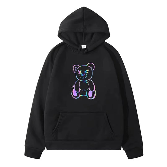 Bear Printed Clothing New in Sweatshirts Essentials Hoodie Sweatshirt Casual Y2k Clothes Winter Sweater Fashion