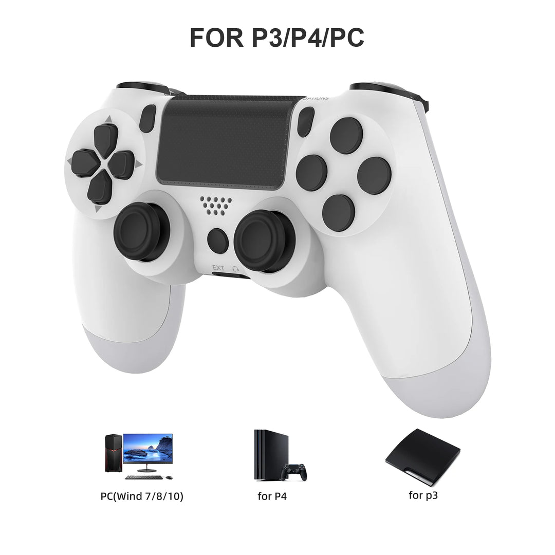 Wireless Controller Bluetooth No Delay Gamepad For PS4 PS3 Console PC Joysticks Six-axis Dual Vibration With Touchpad