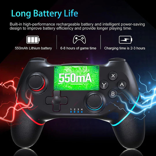 Wireless Bluetooth-Compatible Controller For NS/NS Lite/NS Oled Console Gamepad Controle For Android PC Joystick with 6-Axis