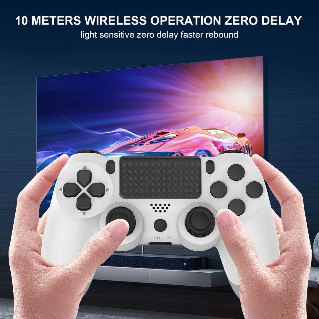 Wireless Controller Bluetooth No Delay Gamepad For PS4 PS3 Console PC Joysticks Six-axis Dual Vibration With Touchpad