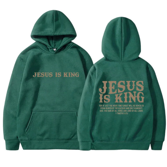 JESUS  IS KING Christian Hoodie