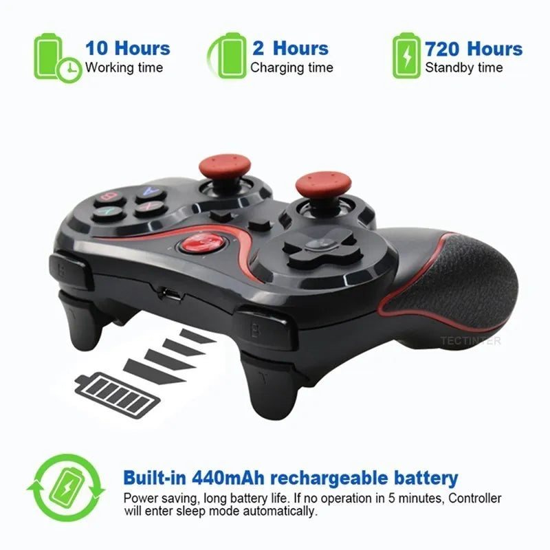 Joystick inalámbrico Terios T3 X3 Gamepad Controlador de juegos para PC para PS3/iOS Teléfono/TV Box Para Nintendo Switch Accesorios