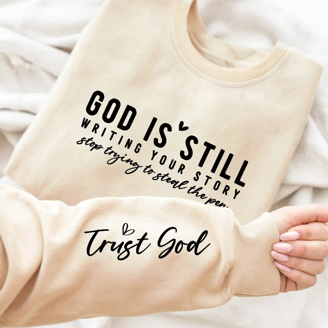 New Design God & You Story Letter Graphic Print Women's Sweatshirts Oversized Hoodies