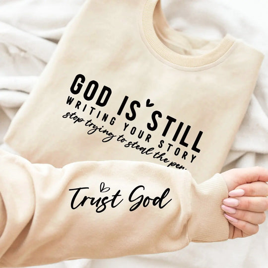 New Design God & You Story Letter Graphic Print Women's Sweatshirts Oversized Hoodies