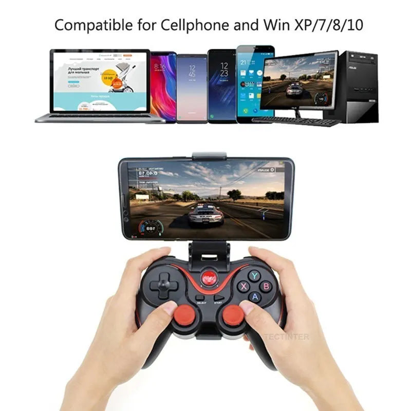 Joystick inalámbrico Terios T3 X3 Gamepad Controlador de juegos para PC para PS3/iOS Teléfono/TV Box Para Nintendo Switch Accesorios