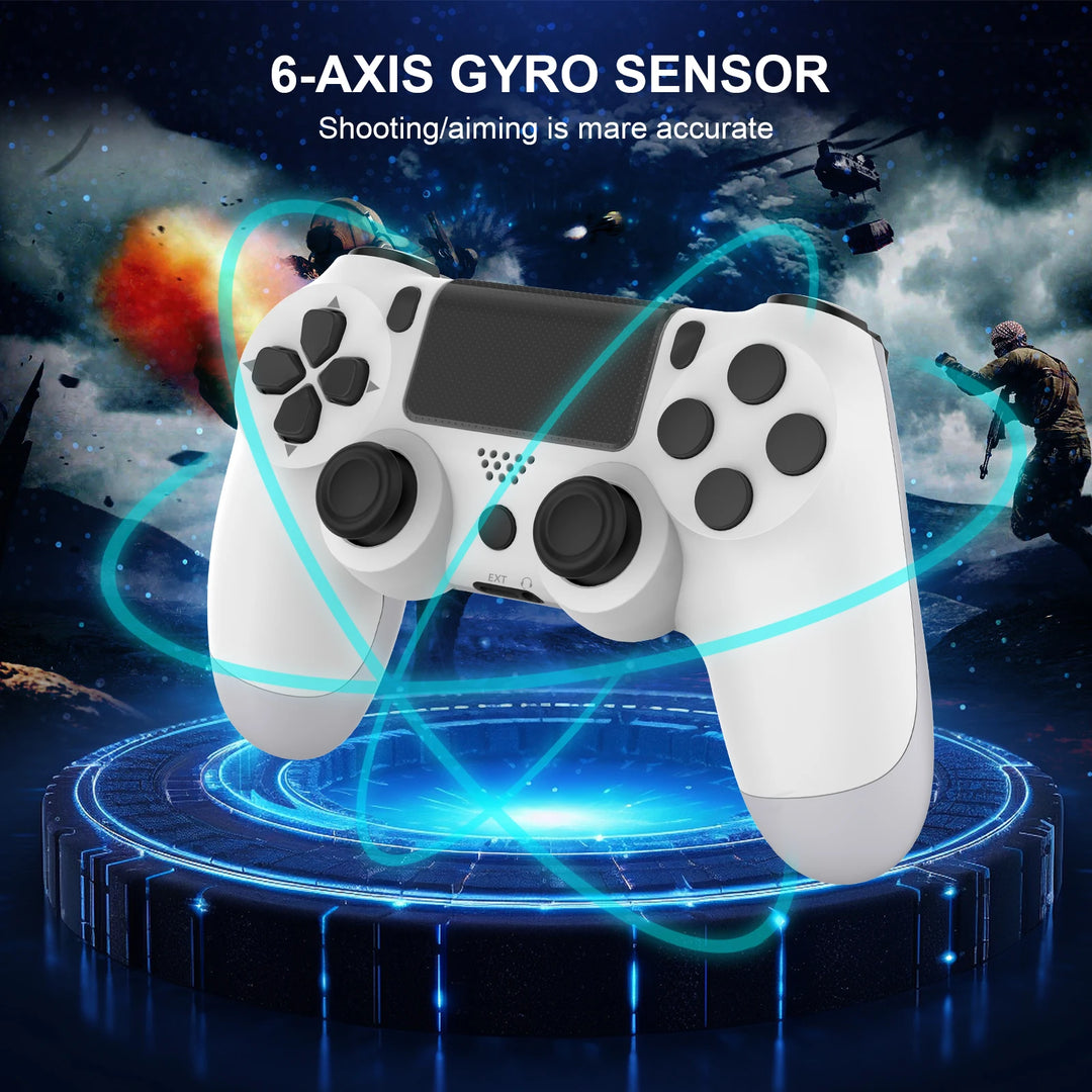 Wireless Controller Bluetooth No Delay Gamepad For PS4 PS3 Console PC Joysticks Six-axis Dual Vibration With Touchpad