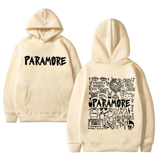 Paramore Band Graffiti Art Tour Album Hoodie Men Women Retro Street Wear Regardless Gender Fleece Hoodie Long Sleeve Sweatshirt