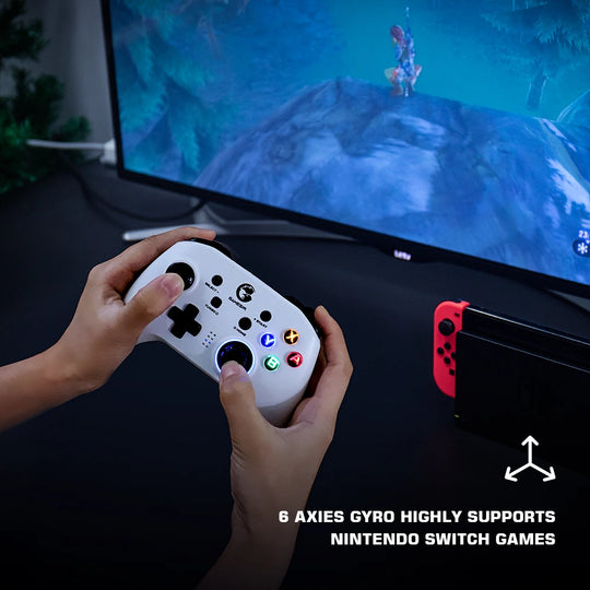 GameSir T4 Pro 2.4G - Mando inalámbrico para móvil, Bluetooth, con giroscopio de 6 ejes, para Nintendo Switch, Android, iPhone, PC, joystick