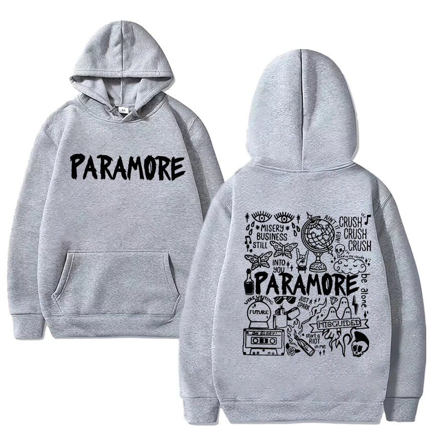 Paramore Band Graffiti Art Tour Album Hoodie Men Women Retro Street Wear Regardless Gender Fleece Hoodie Long Sleeve Sweatshirt