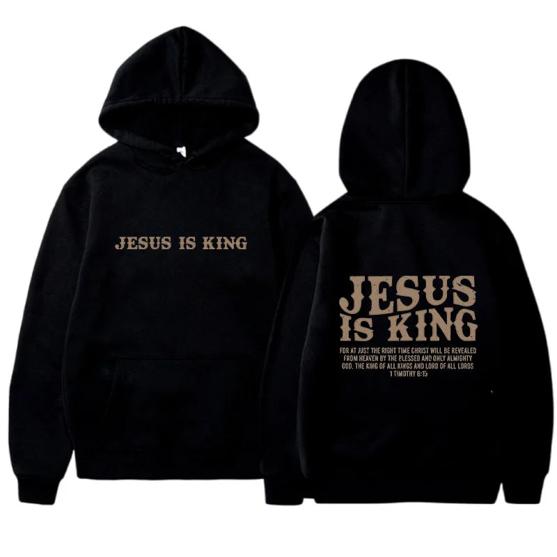 JESUS  IS KING Christian Hoodie