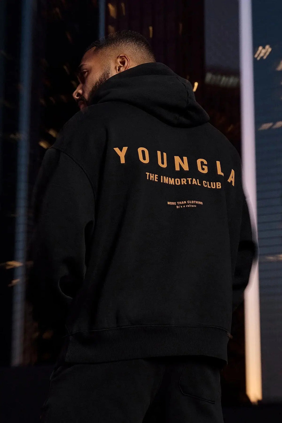 Sudadera con capucha de gran tamaño para hombre YOUNGLA