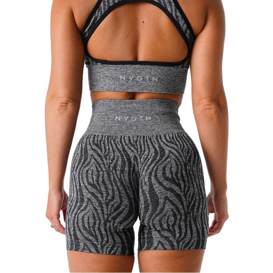 NVGTN Wild Thing Zebra Seamless Shorts Spandex