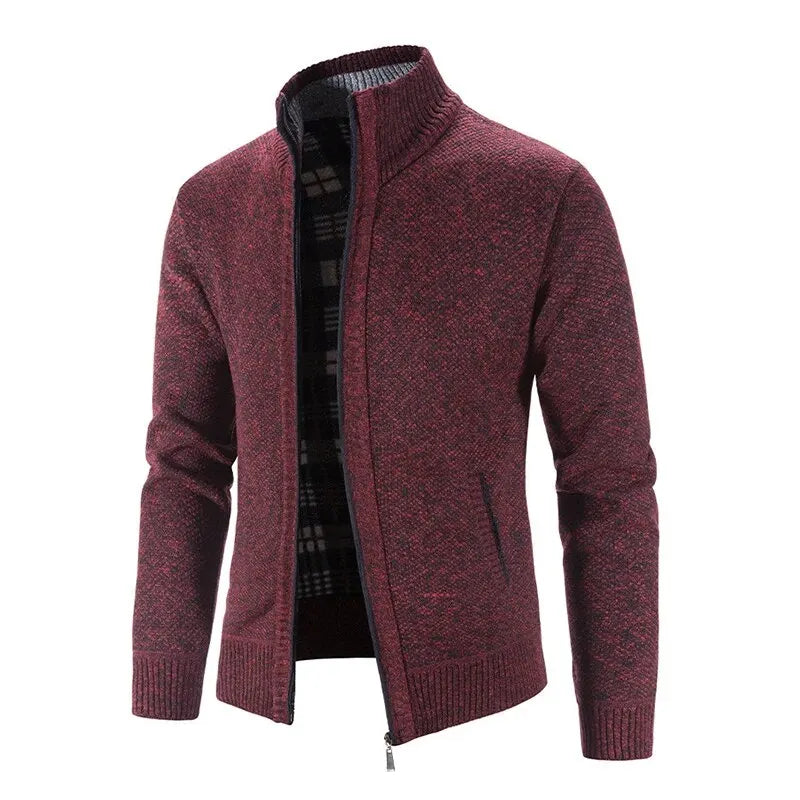 Knitted Sweater Casual Fleece Cardigan Men Sweaters Coats