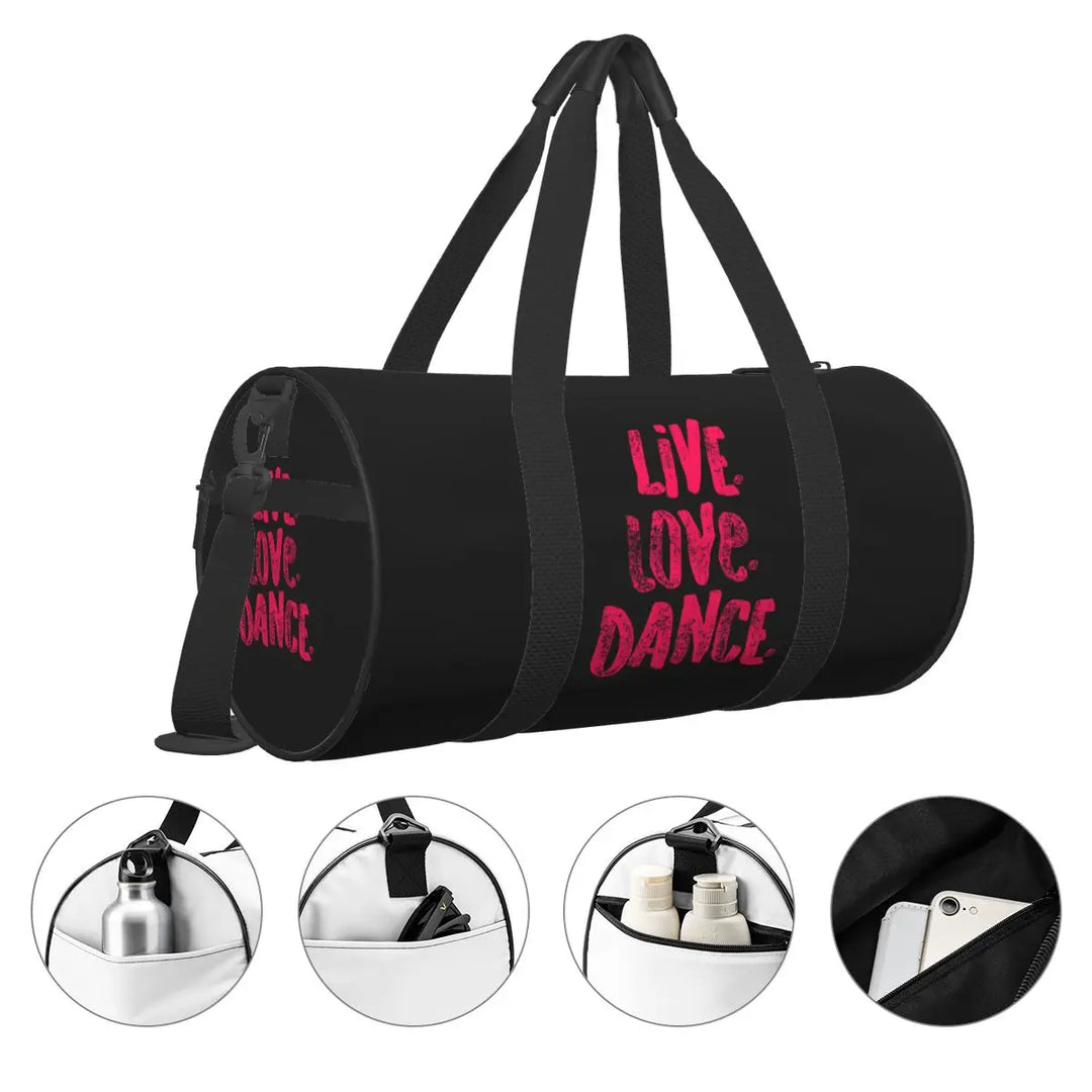 Dancing Love Dance Pink Sport Bags