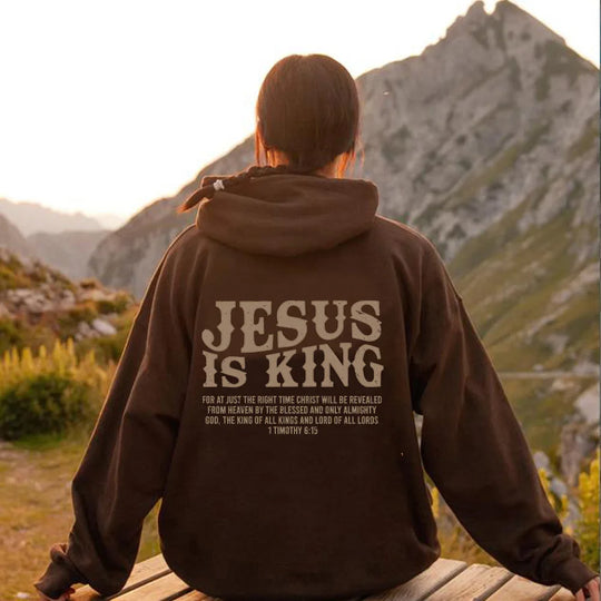 JESUS  IS KING Christian Hoodie