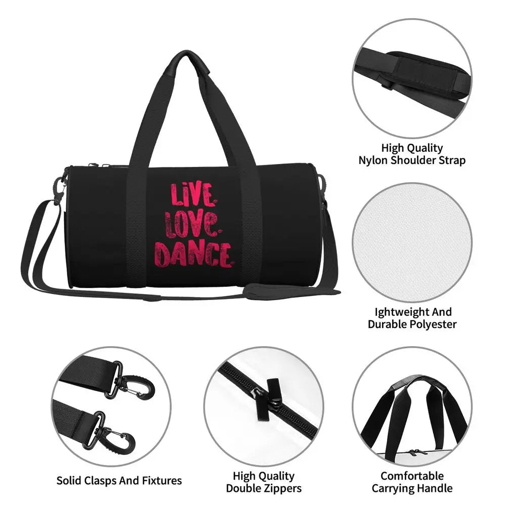 Dancing Love Dance Pink Sport Bags