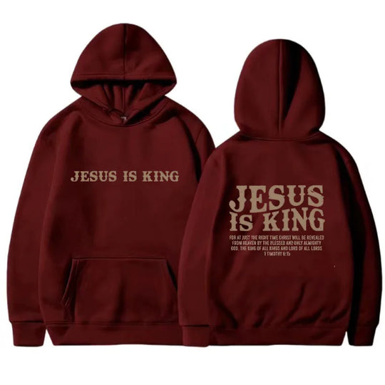 JESUS  IS KING Christian Hoodie