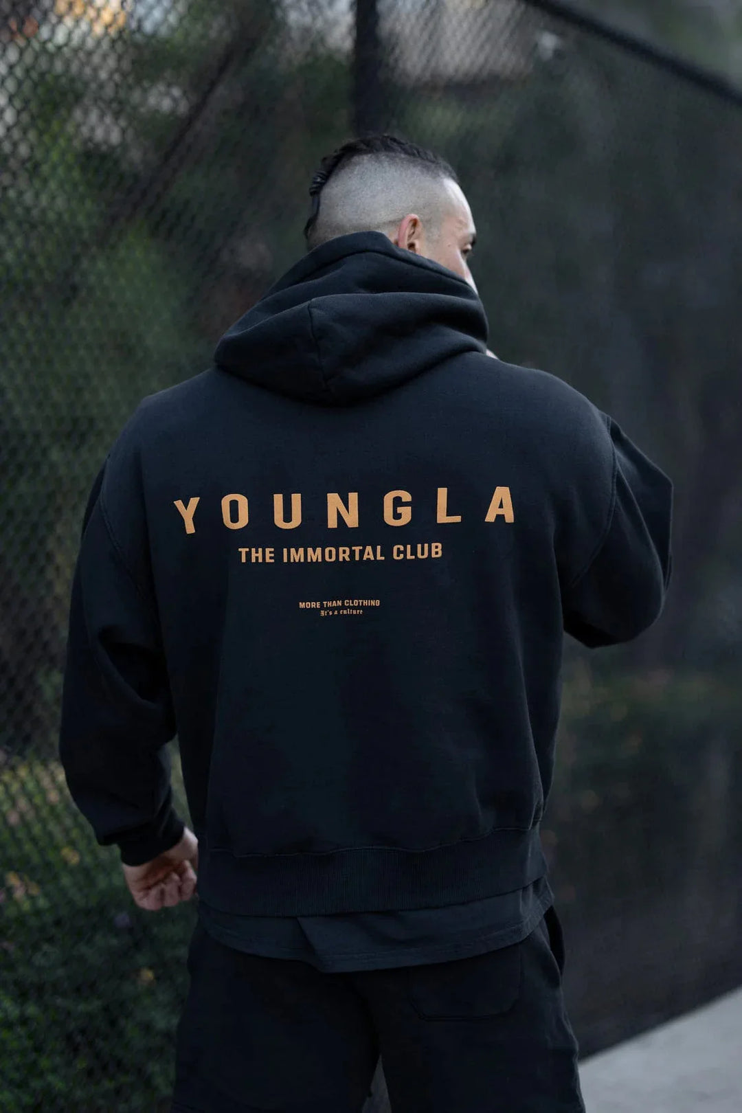 Sudadera con capucha de gran tamaño para hombre YOUNGLA