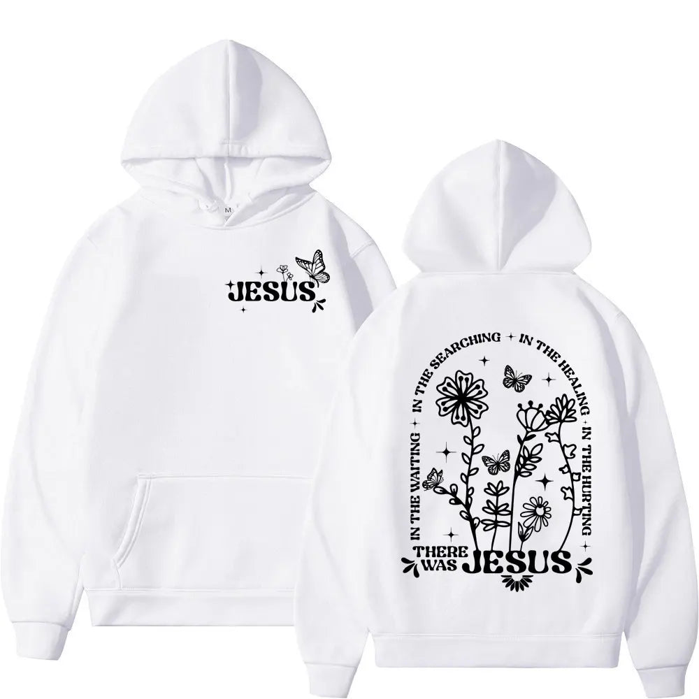 Jesus Bible Verse Wildflowers Graphic Hoodie Christian Limited Edition Streetwear Sweatshirts Casual Fashion Oversized Pullovers