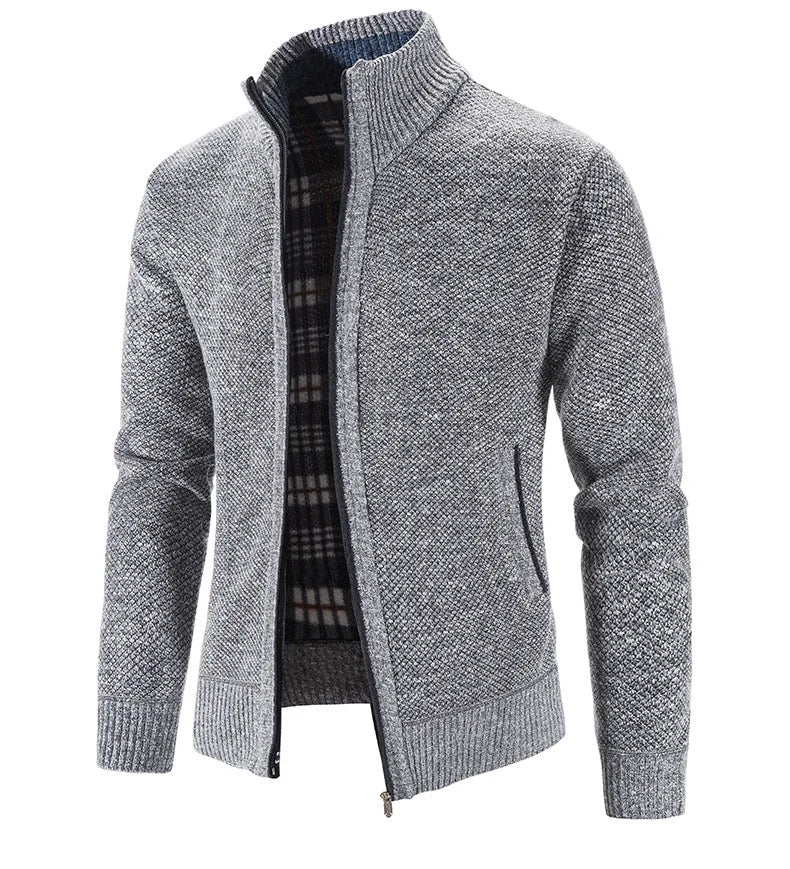 Knitted Sweater Casual Fleece Cardigan Men Sweaters Coats