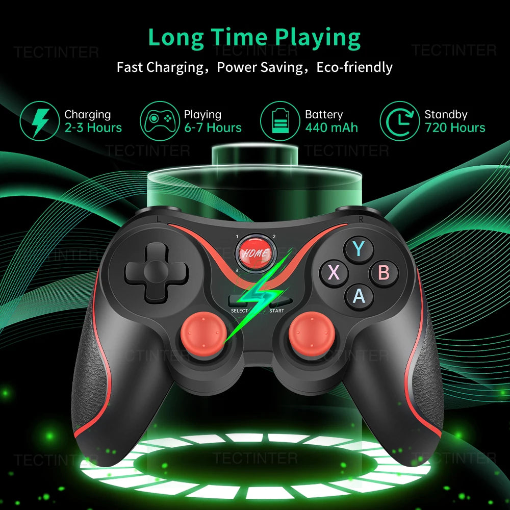 Joystick inalámbrico Terios T3 X3 Gamepad Controlador de juegos para PC para PS3/iOS Teléfono/TV Box Para Nintendo Switch Accesorios